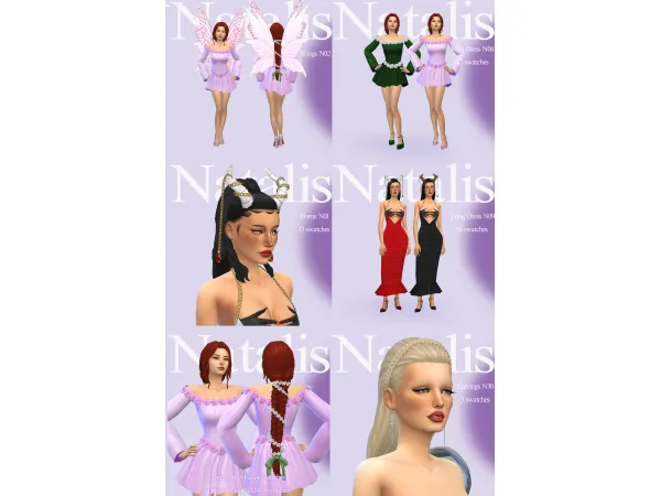 Sims 4 Maxis Match  CC: Women's clothing set for October 2025 by Natalis