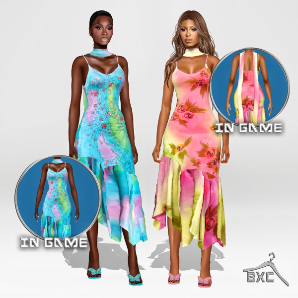 Alpha CORAL SILK GOWN by simsfinds - The Sims 4 Custom Content