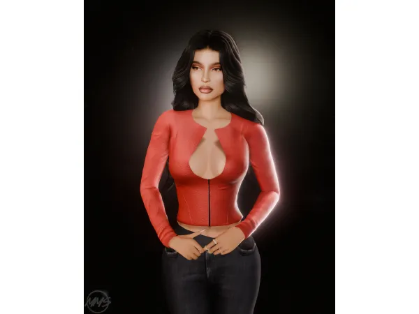 Sims 4 WEBSTER LEATHER JACKET by Makemysims