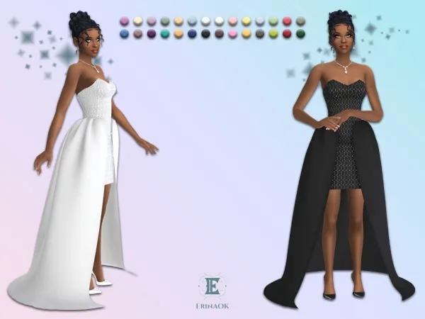Mix ErinAOK Womens Gown 120925 - The Sims 4 Custom Content