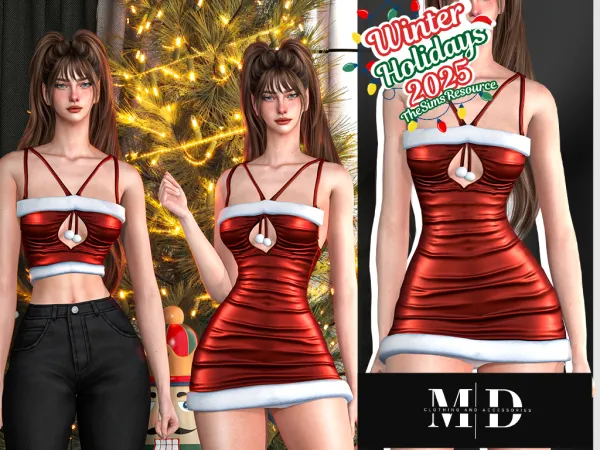 Alpha Oriana Christmas set - The Sims 4 Custom Content