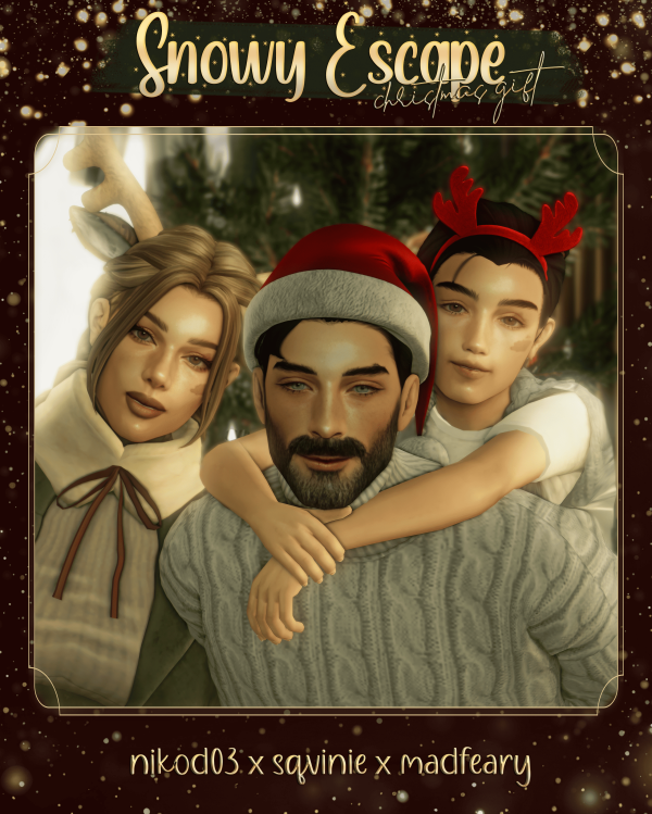 Mix nikod03 x sqvinie madfeary snowy escape hristmas gift by nikod03 - The Sims 4 Custom Content