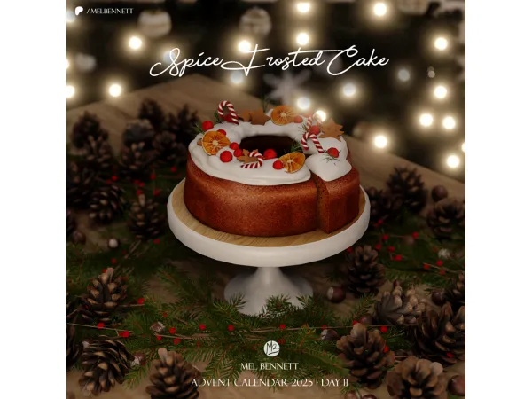 Mix Advent Calendar 2025 Day 11 Spice Frosted Cake - The Sims 4 Custom Content