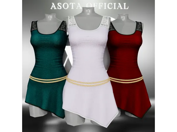 Alpha [ASOTA OFFICIAL ]Nayla Short Dress - The Sims 4 Custom Content