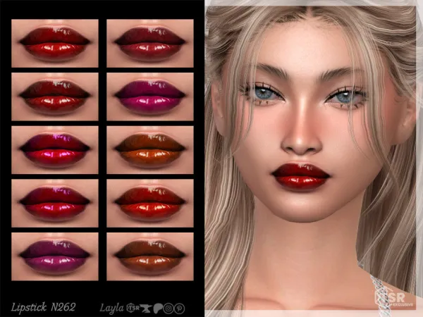 Alpha tsr Glossy Lipstick (lipstick n262) - The Sims 4 Custom Content