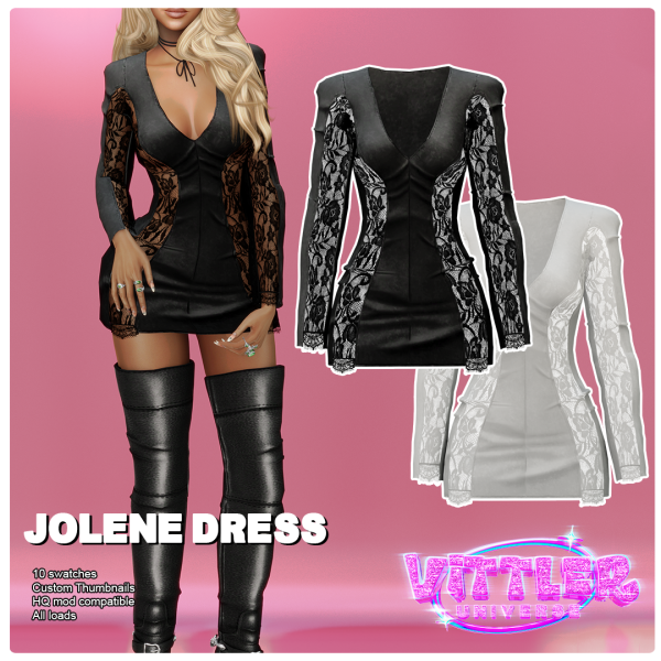 Alpha Jolene Dress by simsfinds - The Sims 4 Custom Content