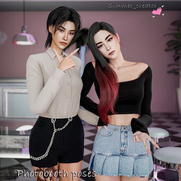 Mix Photobooth poses by simmer_creator - The Sims 4 Custom Content