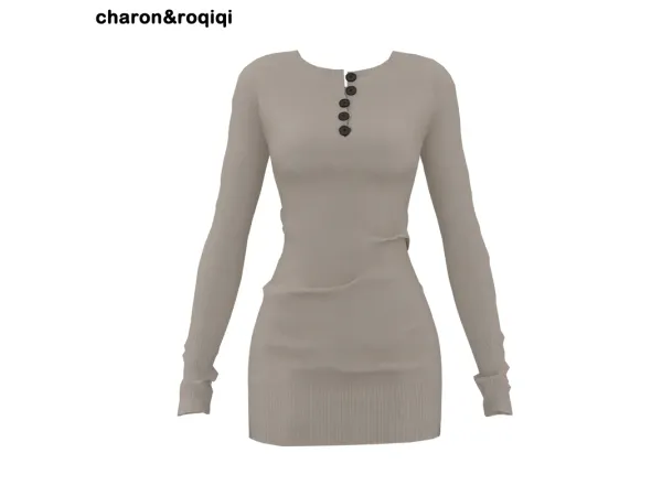 Mix [charonroqiqi]sweater bodycon dress - The Sims 4 Custom Content