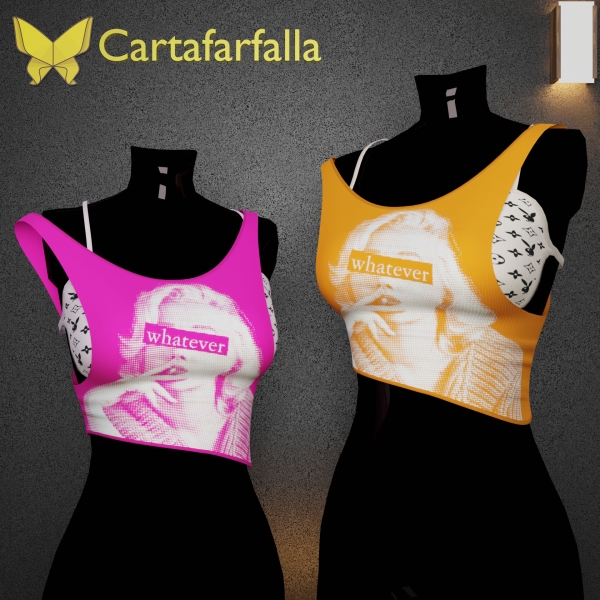 Alpha Cartafarfalla SassyX top by cartafarfalla - The Sims 4 Custom Content