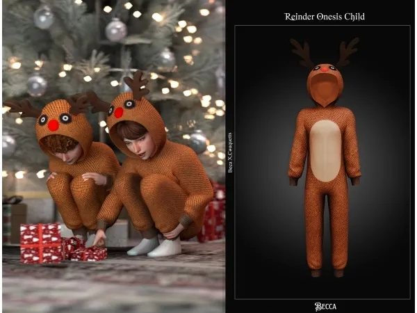 Becca Xmas Collection Reinder onesie (Child)