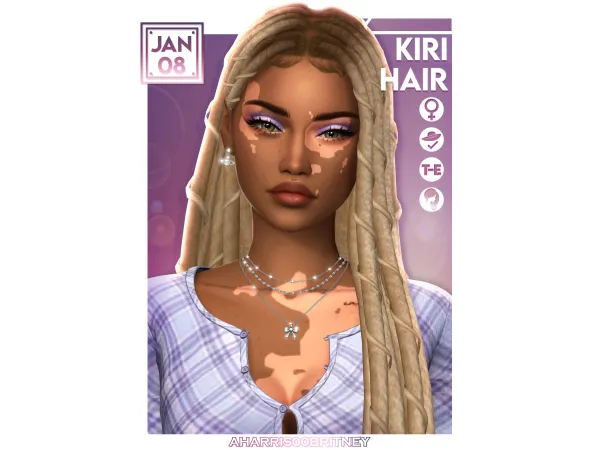 Maxis Match Kiri Hair by aharris00britney - The Sims 4 Custom Content