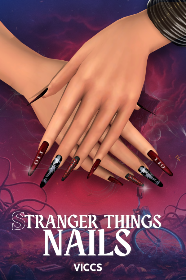 Alpha VICCS_ STRANGER THINGS NAILS (TEEN ELDER) by viccs - The Sims 4 Custom Content