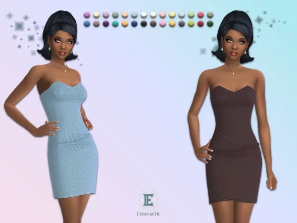 Mix ErinAOK Womens Dress 120725 - The Sims 4 Custom Content