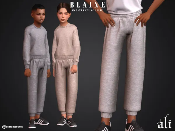 Mix BLAINE sweatpants (child) by ali1 - The Sims 4 Custom Content