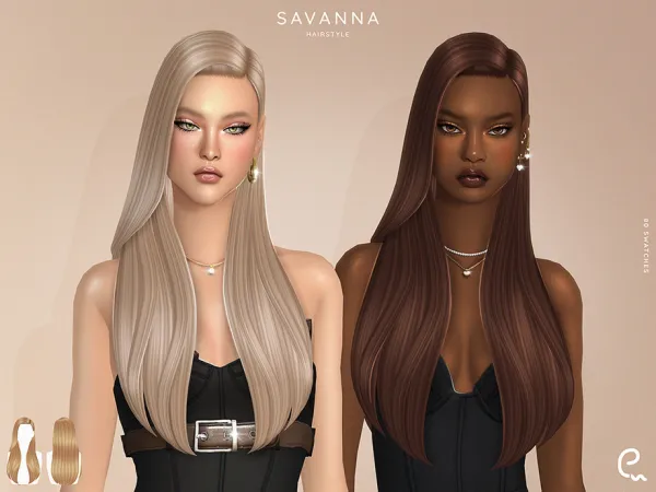 Sims 4 Savanna Hairstyle by Enriques4
