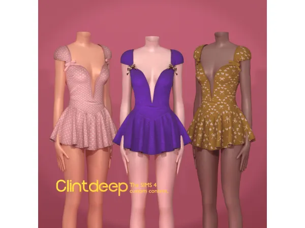 Alpha Clintdeep Andromeda Mini dress - The Sims 4 Custom Content