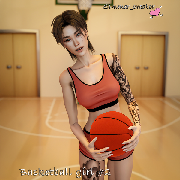 Mix Basketball girl 2 by simmer_creator - The Sims 4 Custom Content
