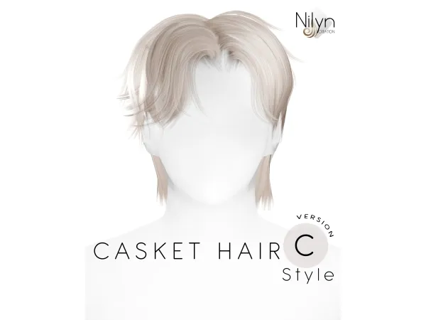 Alpha NILYN CASKET HAIR u2014 Style Version C - The Sims 4 Custom Content
