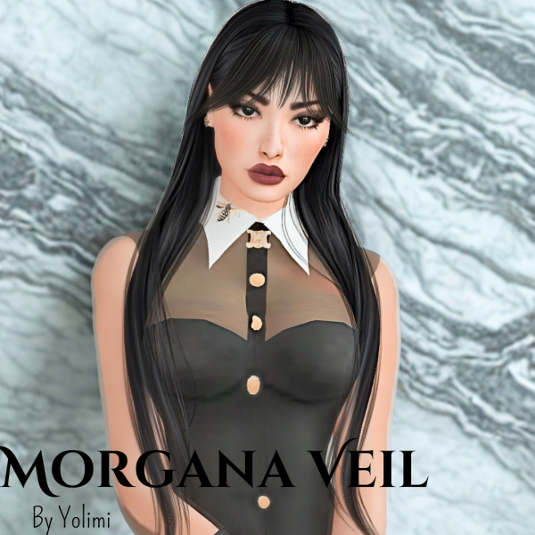 Alpha Morgana Veil Gothic Elegance by yolimi - The Sims 4 Custom Content