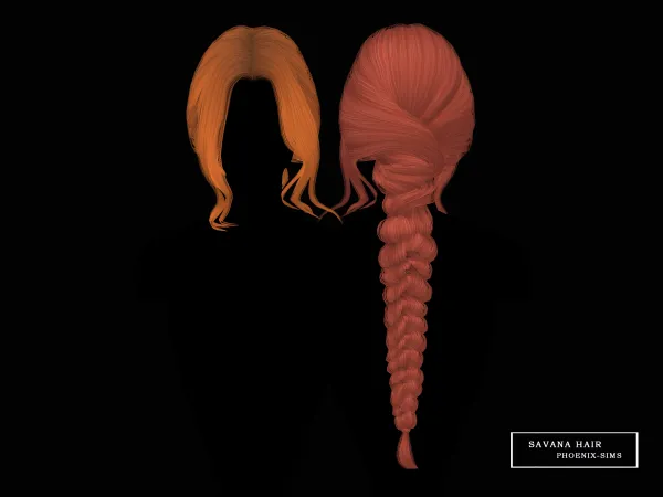 Alpha Savana Hair - The Sims 4 Custom Content