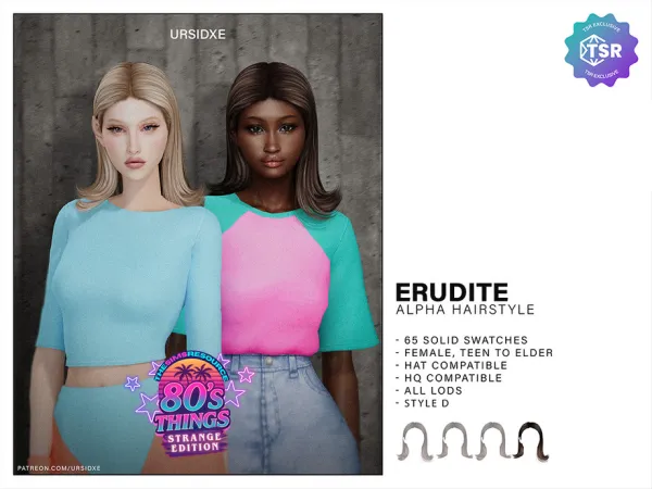 Sims 4 EURDITE (Hairstyle) - Style D by Ursidxe