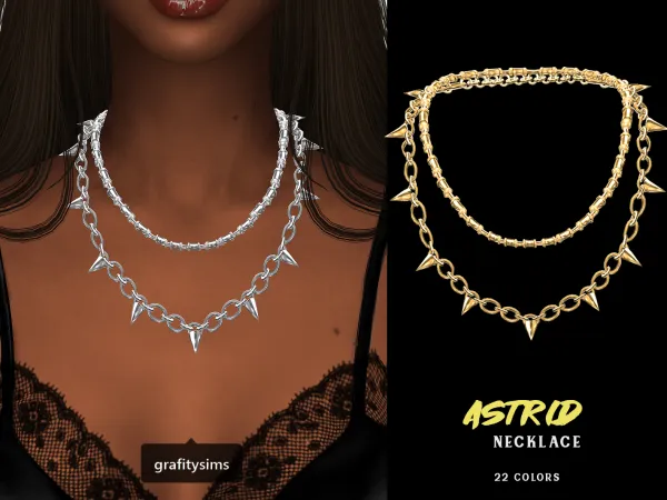 Alpha Astrid Necklace - The Sims 4 Custom Content