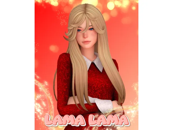 Sims 4 Hair Alecia by LamaLamaLove
