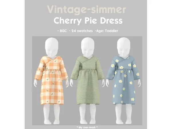 Sims 4 Cherry Pie Dress by vintage-simmer