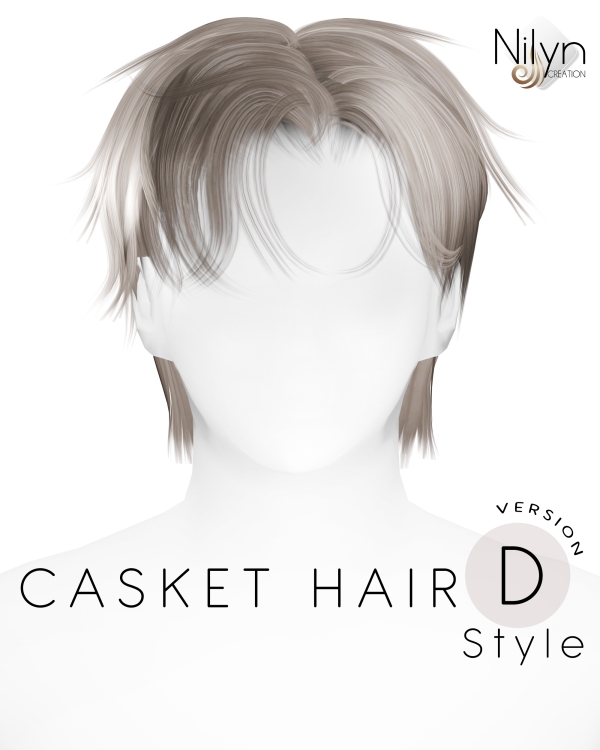 Alpha NILYN CASKET HAIR Style Version D by nilynsims - The Sims 4 Custom Content