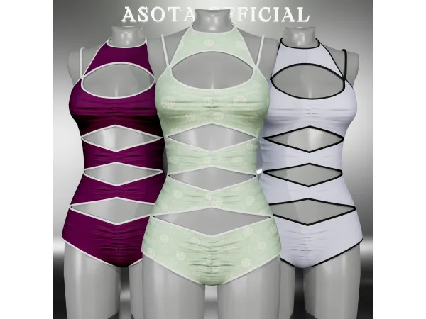 Alpha [ASOTA OFFICIAL] Hesty Swimsuit - The Sims 4 Custom Content