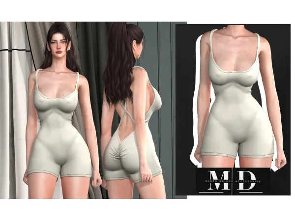 Alpha sports jumpsuit set - The Sims 4 Custom Content