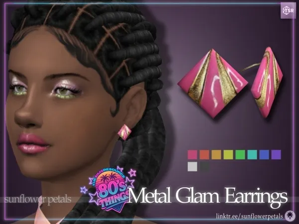 Mix Metal Glam Earrings - The Sims 4 Custom Content
