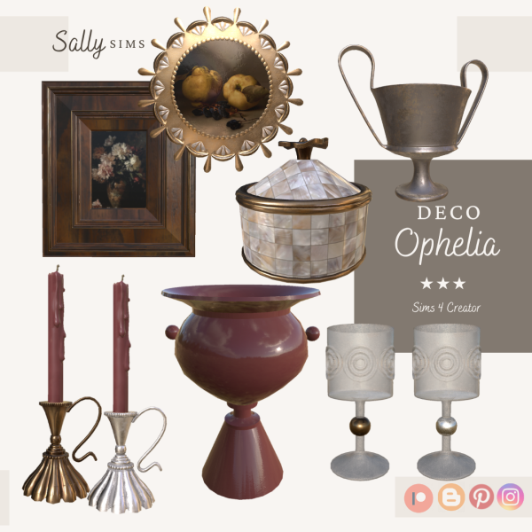 Alpha Deco OPHELIA by sally4sims - The Sims 4 Custom Content