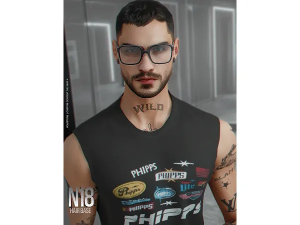 Alpha HAIR BASE N18 Pack Black (FREE) - The Sims 4 Custom Content