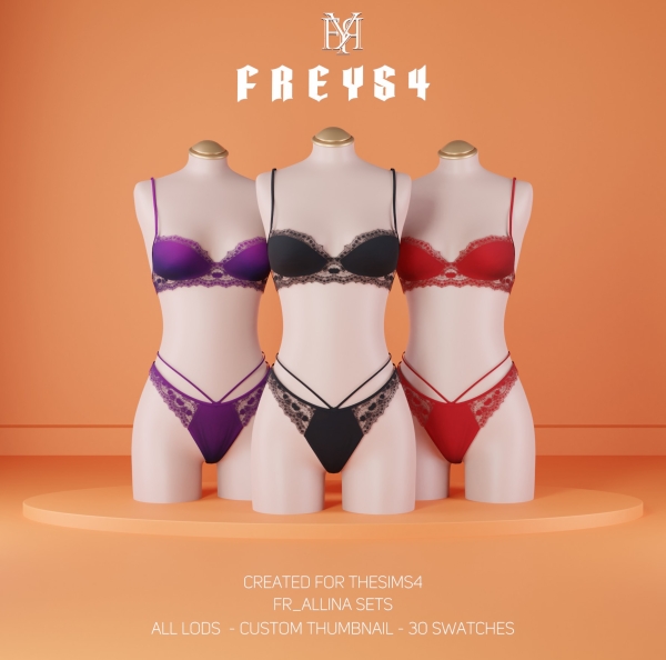 Alpha FR_Allina Sets by freys4 - The Sims 4 Custom Content