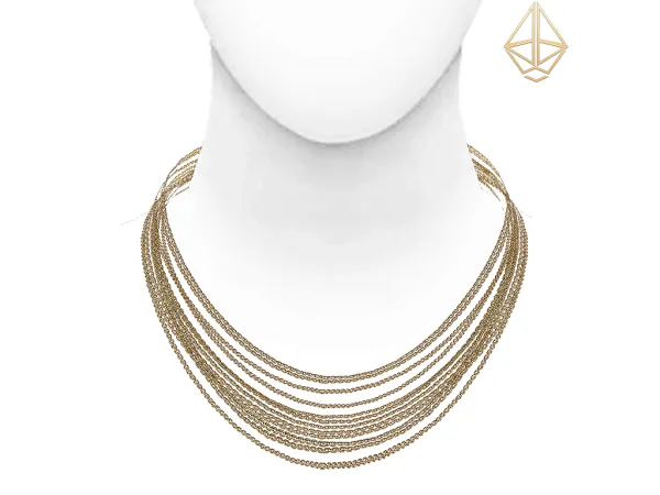 Alpha Aurum female small chains necklace - The Sims 4 Custom Content