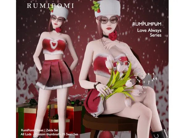 Alpha Rumpumpum_Zelda Christmas Set - The Sims 4 Custom Content