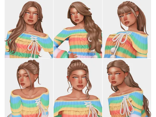 Sims 4 my favorite hairs pt. 6 | sims 4 cc finds by boujeesimss