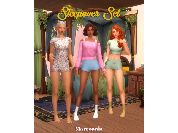 Maxis Match Sleepover Set - The Sims 4 Custom Content