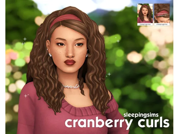 Sims 4 cranberry curls. by sleepingsims