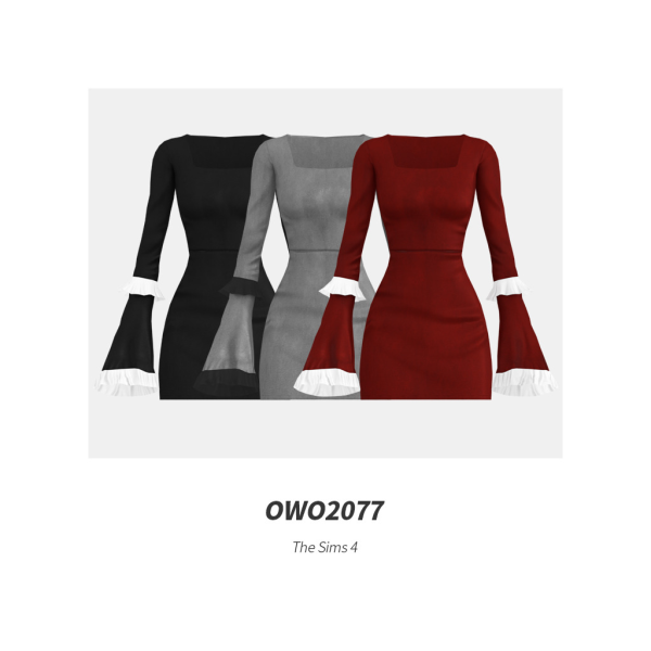 Maxis Match OWO2077 Elegant Edging Mini Dress by simsfinds - The Sims 4 Custom Content
