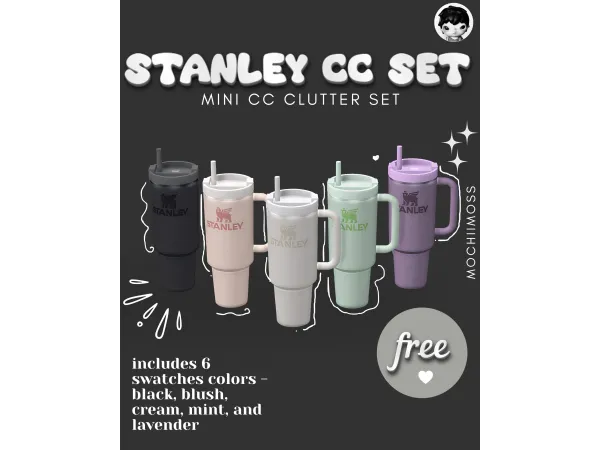 Sims 4 Stanley CC set  by Frenchtoasty0