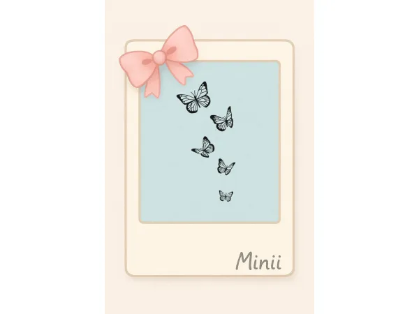Mix Butterfly Flow Tattoo by Minii_sims4 - The Sims 4 Custom Content