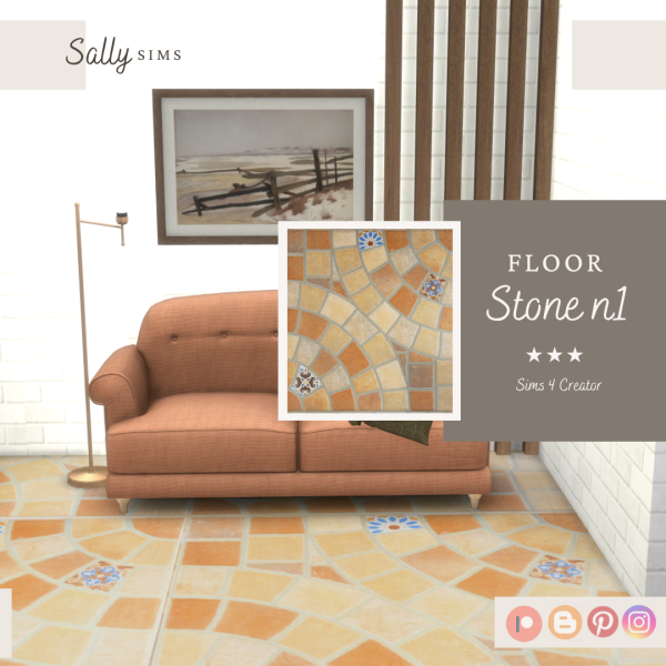 Alpha Floor STONE N1 by sally4sims - The Sims 4 Custom Content