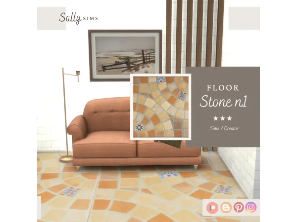 Alpha Floor STONE N1 - The Sims 4 Custom Content