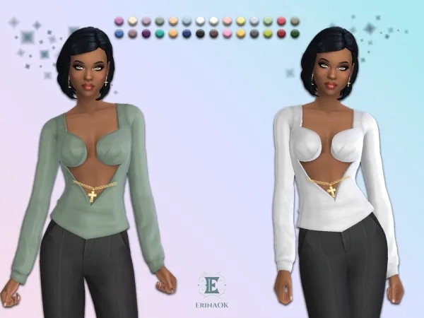 Mix ErinAOK Womens Top 121725 - The Sims 4 Custom Content