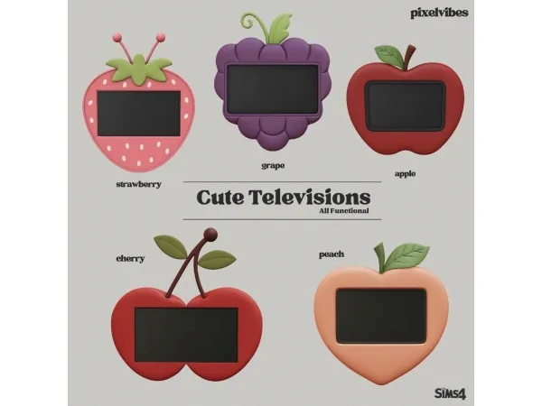 Mix Cute Televisions - The Sims 4 Custom Content