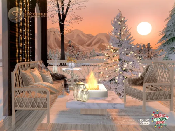 Alpha Glacial Gazebo Living Area - The Sims 4 Custom Content