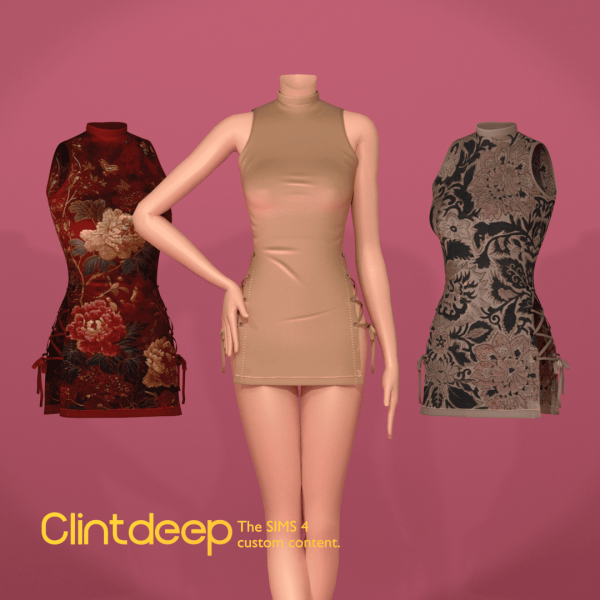 Alpha Clintdeep Alycia Mini Dress by clintdeep - The Sims 4 Custom Content