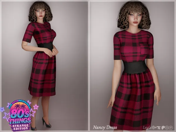 Alpha tsr 80's Things Strange Edition Nancy Dress - The Sims 4 Custom Content